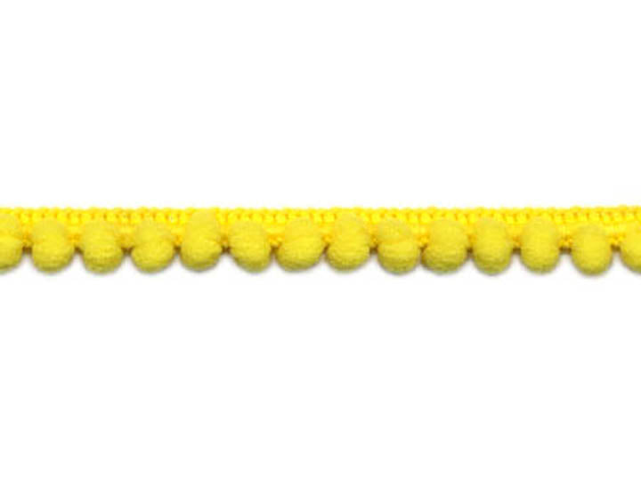 Baby Pom Pom Trim Fringe, 3/8 inch - Yellow