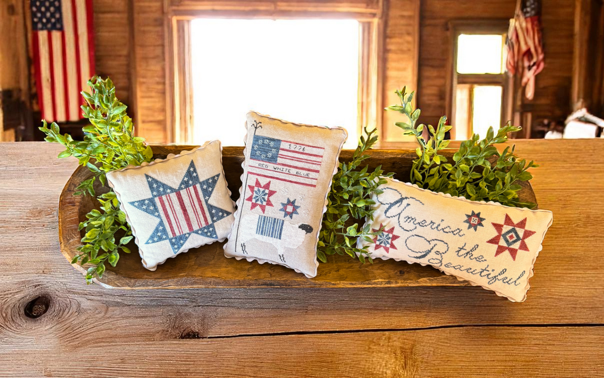 Patriotic Trio Cross Stitch by Hobby House Press - PAPER Pattern