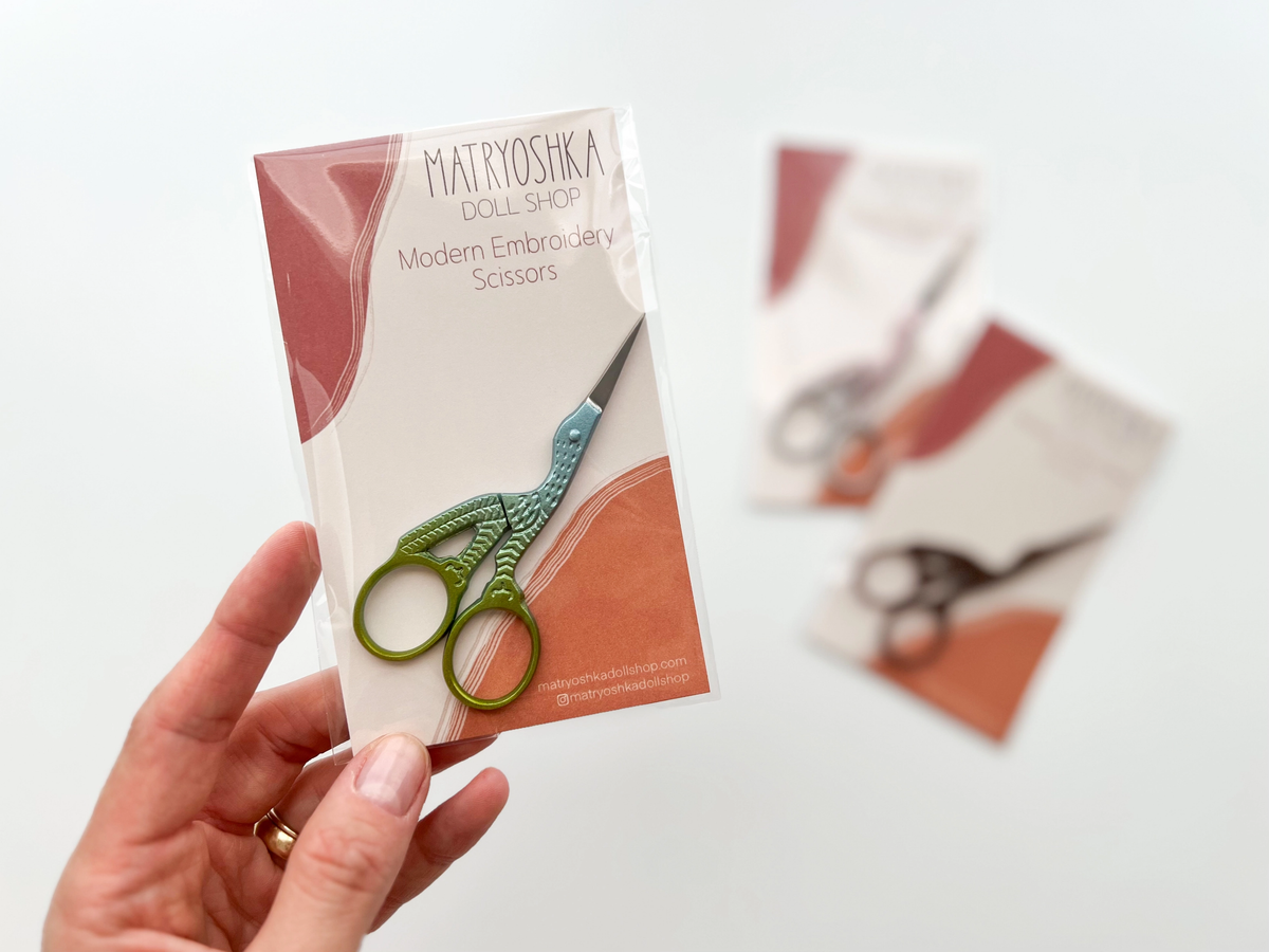 Small Embroidery Stork Scissors