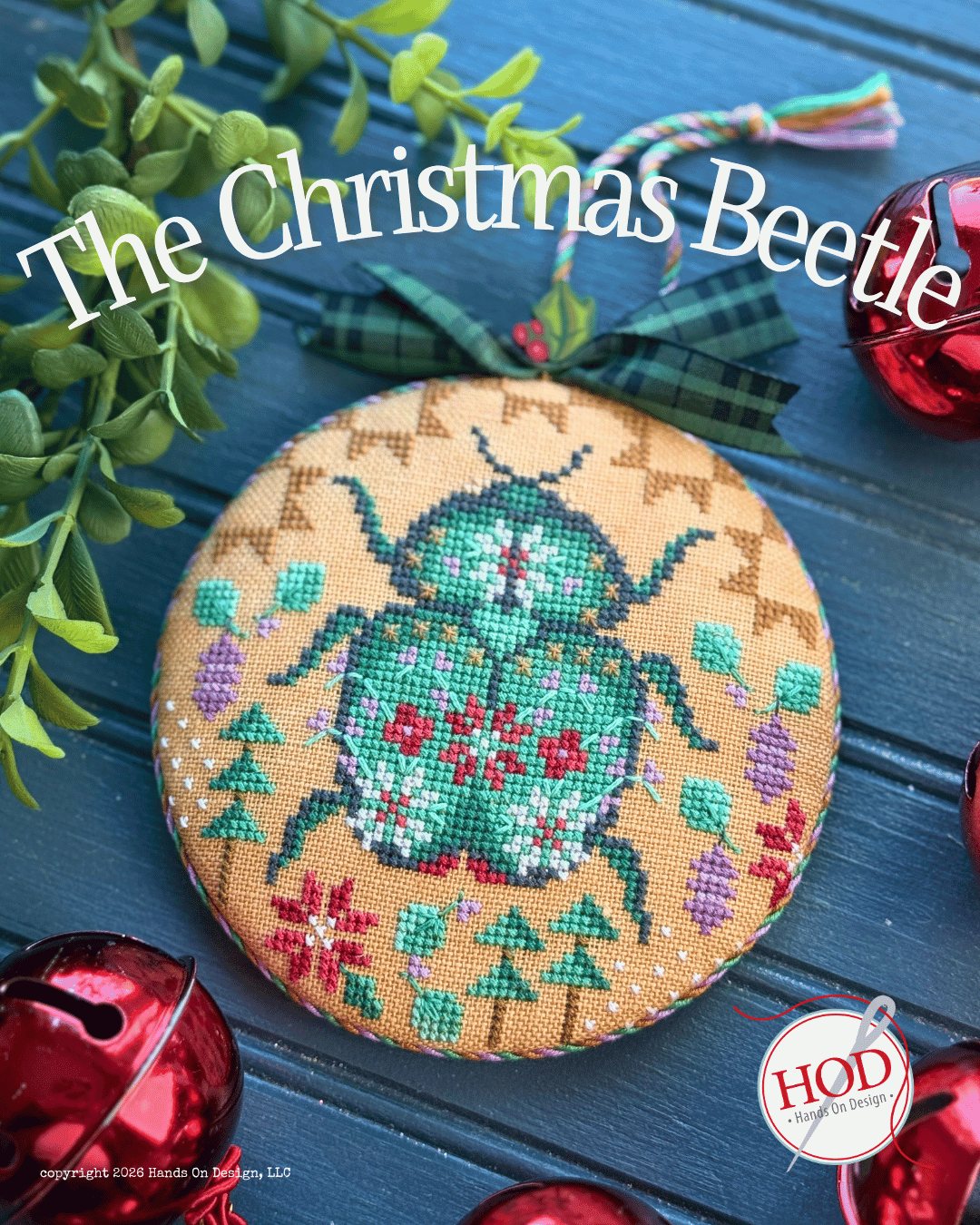 The Christmas Beetle Cross Stitch by Hands on Design - Paper Pattern