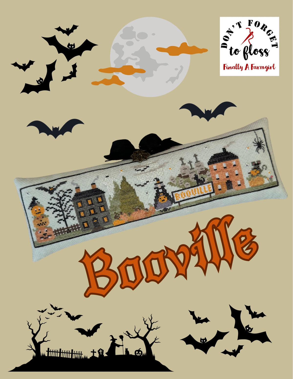 Booville Cross Stitch by Finally A Farmgirl - Paper Pattern