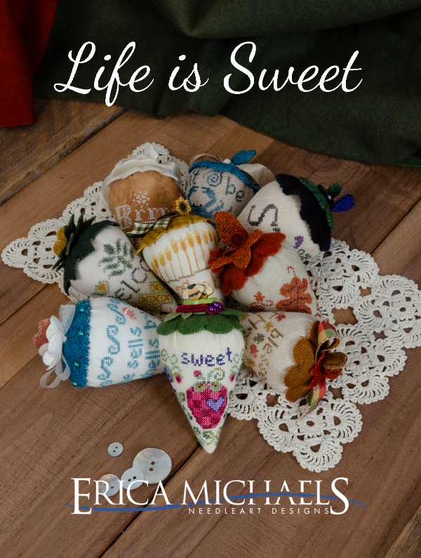 Pre-Order - Life is Sweet Cross Stitch by Erica Michaels - Paper Pattern