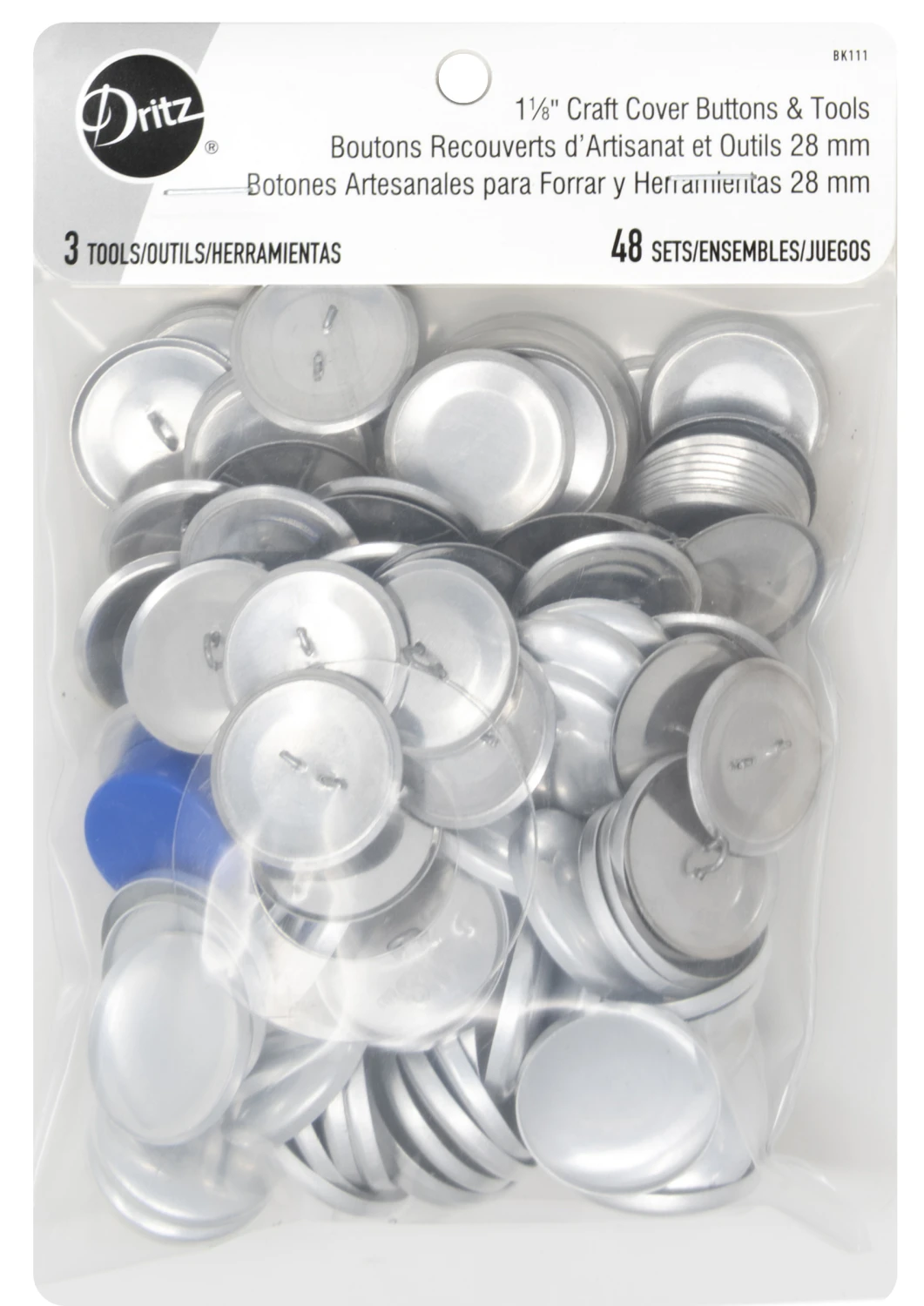 Cover Button Kit- Size 45 Includes: Template, Tools & Buttons