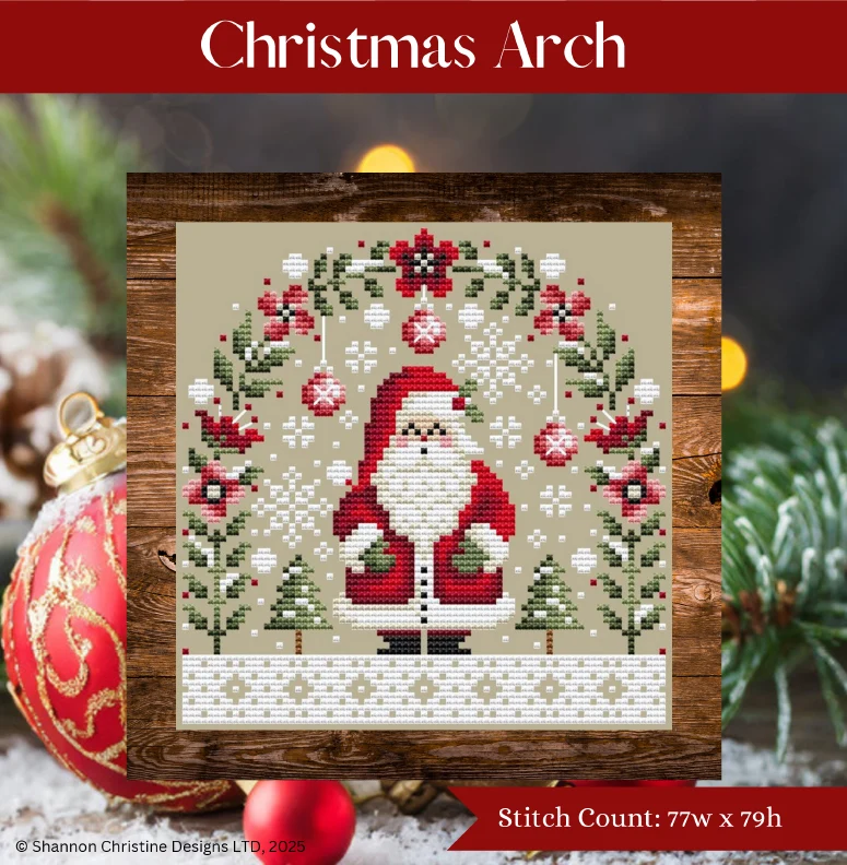 Christmas Arch Cross Stitch by Shannon Christine - Paper Pattern