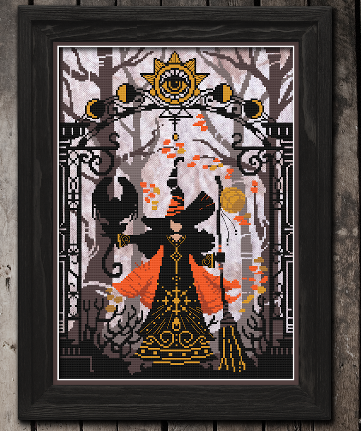 The Lunar Witch Cross Stitch by Autumn Lane Stitchery - Paper Pattern