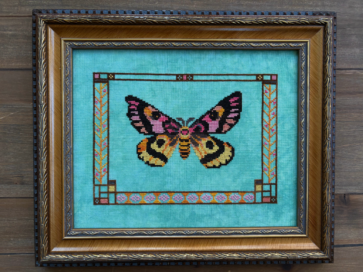 PRE-ORDER - Western Sheep Moth Cross Stitch by by Petal Pusher - Paper Pattern