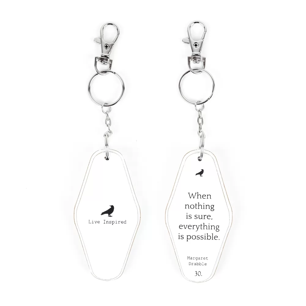 Possible | white, black | 3.5x1.7x.5 rvs wd keychain | 11299