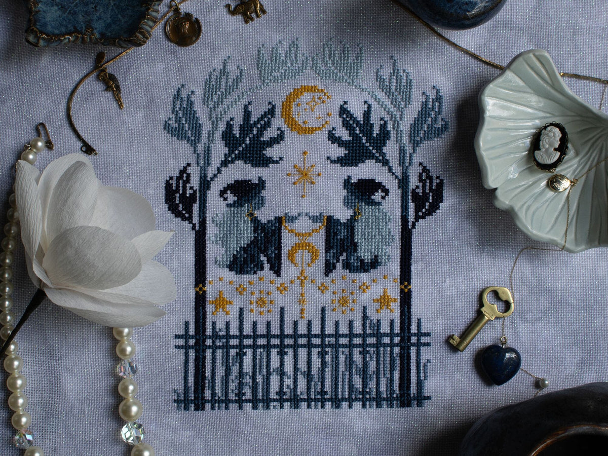 Moonlit Spell Cross Stitch by Sprouting Lupine - Paper Pattern