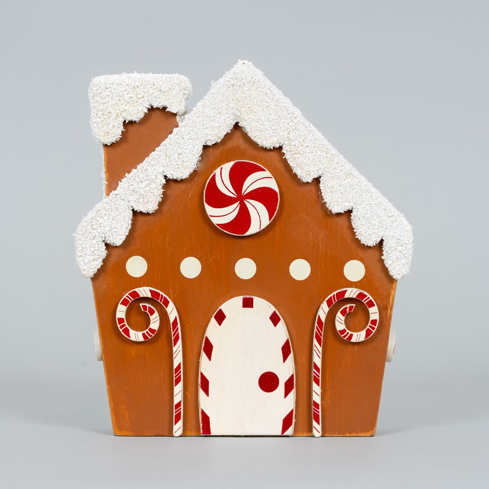 Gingerbread House | Candy Cane Lane Collection | 6x7x1 chunky wood shape 71309