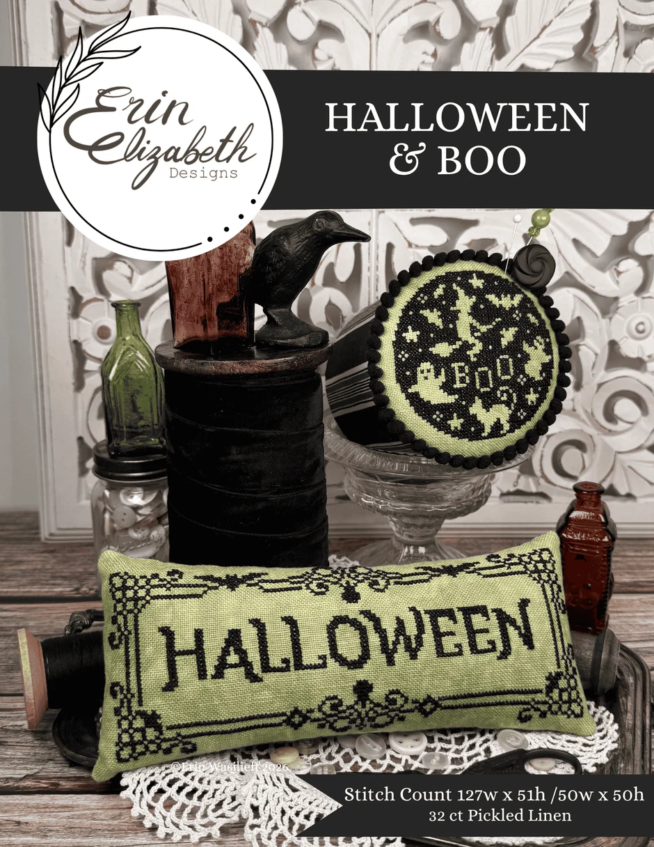 Halloween & Boo Cross Stitch by Erin Elizabeth - Paper Pattern