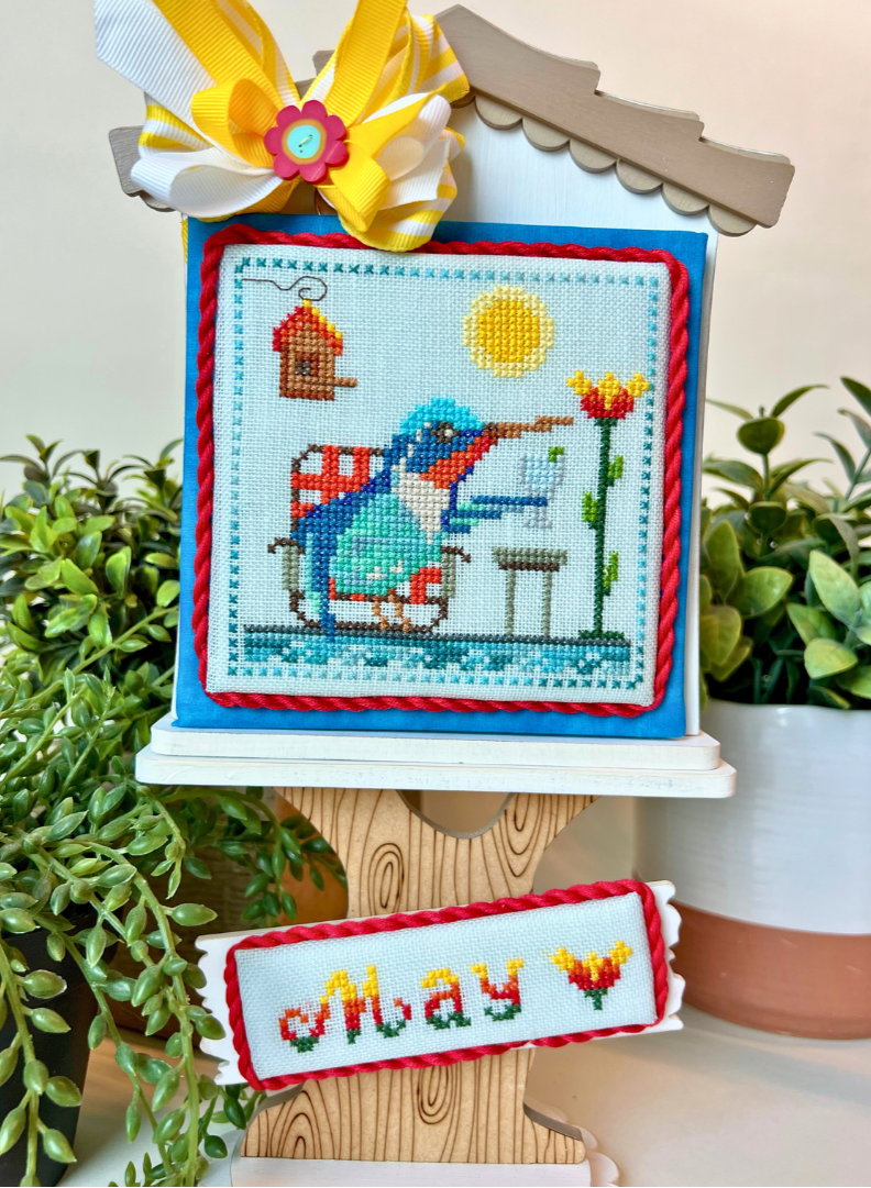 Pre-Order - Feathered Friends: May Cross Stitch by December Stitches - Paper Pattern