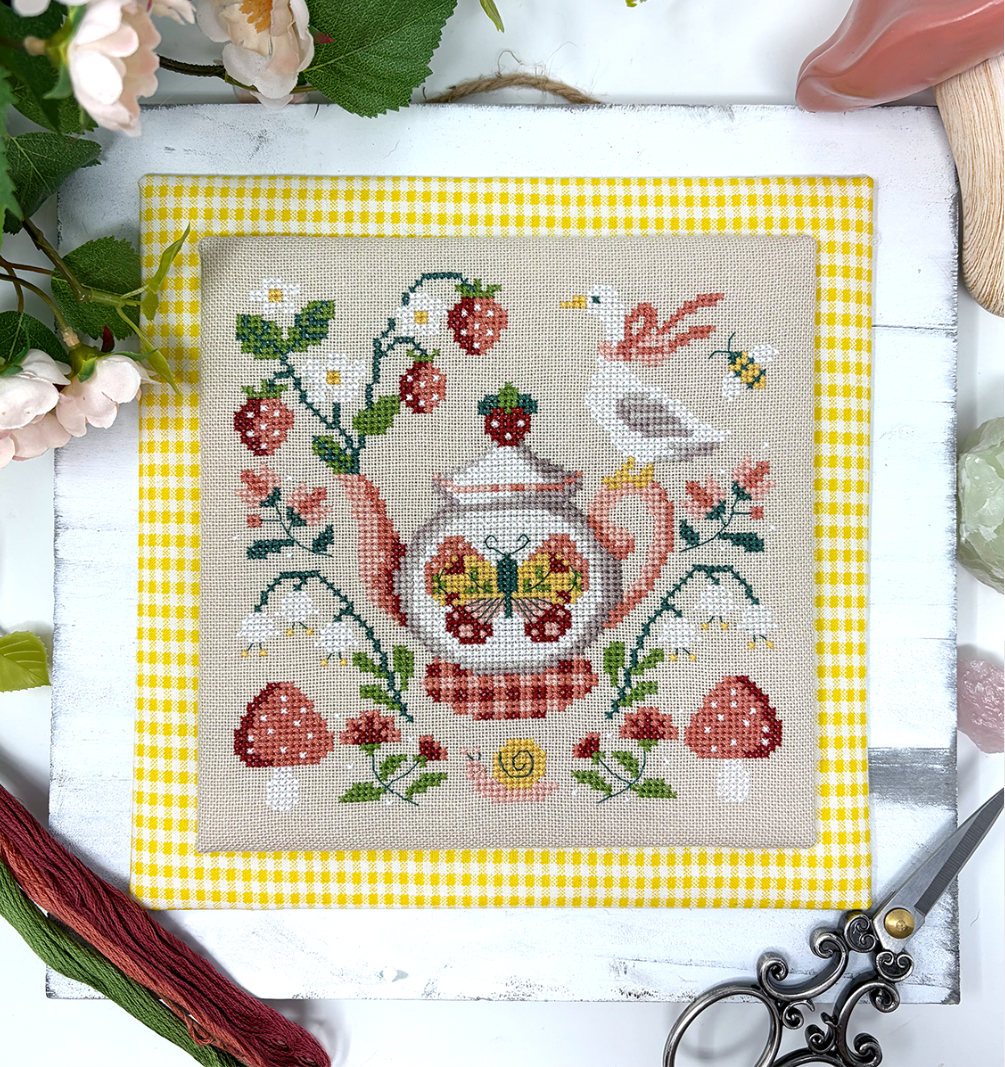 PRE-ORDER - The Goose Teapot Cross Stitch by Tiny Modernist - Paper Pattern