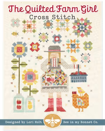 The Quilted Farm Girl Cross Stitch by Lori Holt of Bee in my Bonnet - Paper Pattern