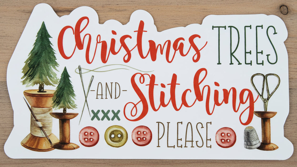 Christmas Stitching Stickers -  by Lindsey Weight of Primrose Cottage