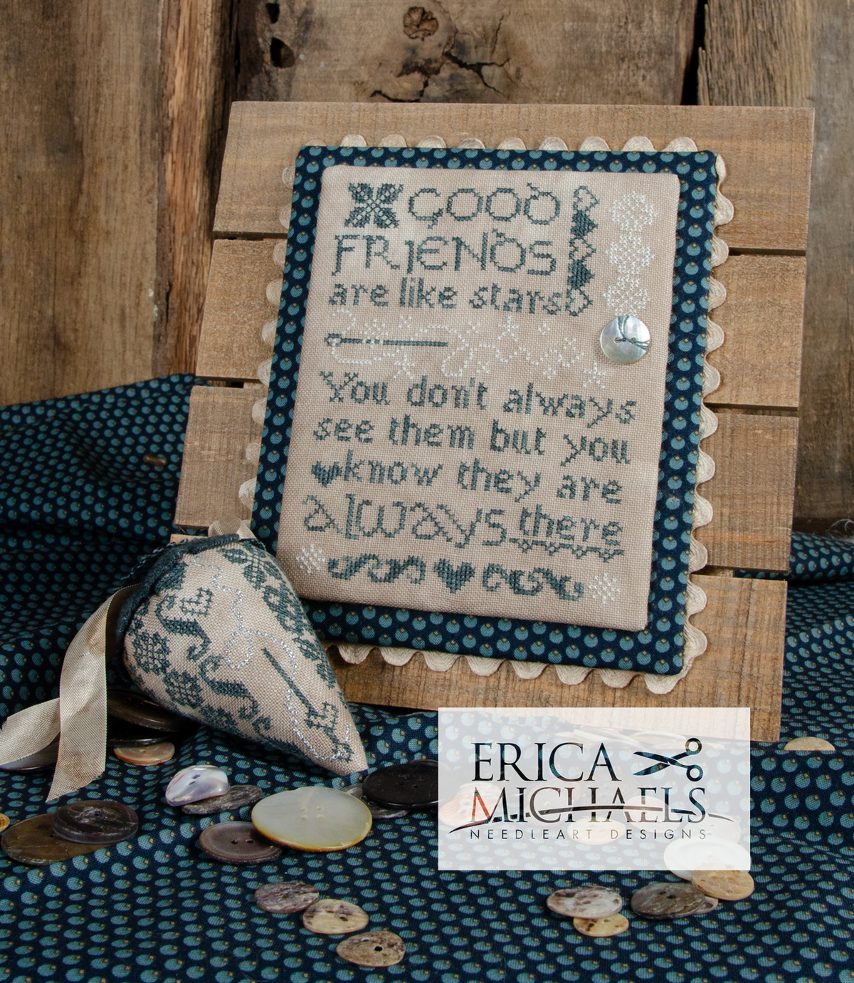 Pre-Order - Friends &amp; Stars Cross Stitch by Erica Michaels - Paper Pattern