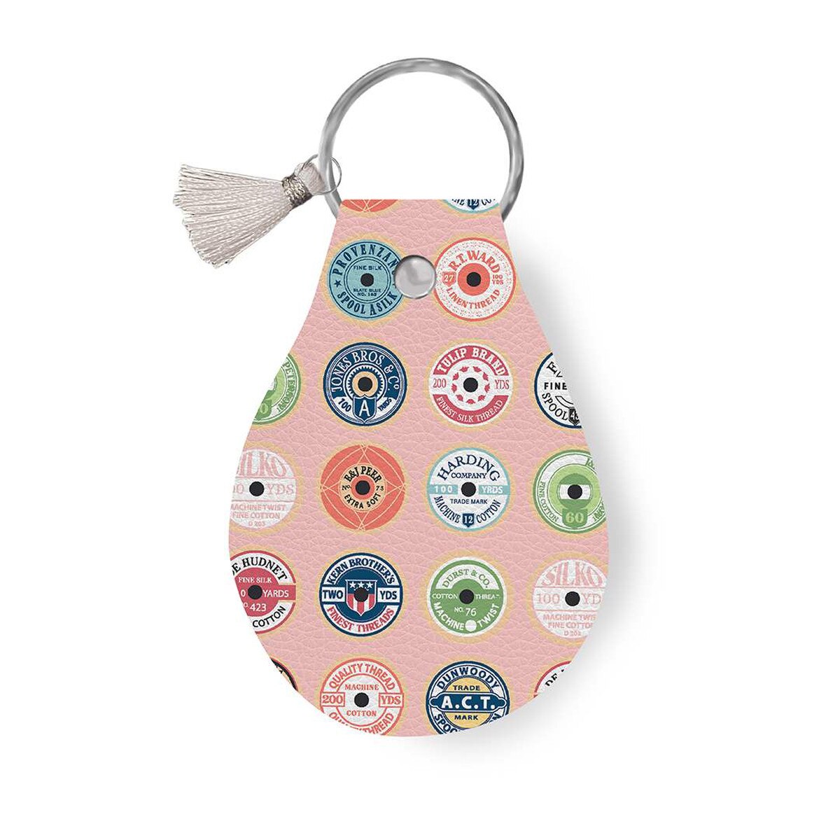 Leather Circle Keychain