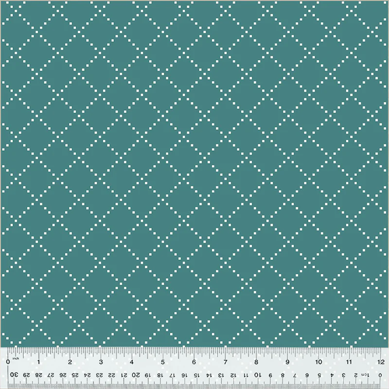 Clover & Dot | 53868-14 | Bias Grid - Teal