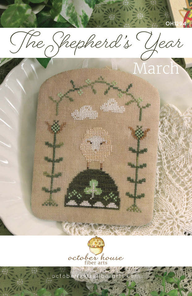 The Shepherd's Year: March Cross Stitch by October House Fiber Arts - Paper Pattern