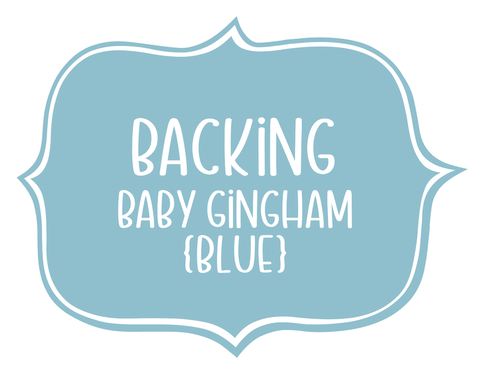 Baby Gingham Blue Backing ONLY