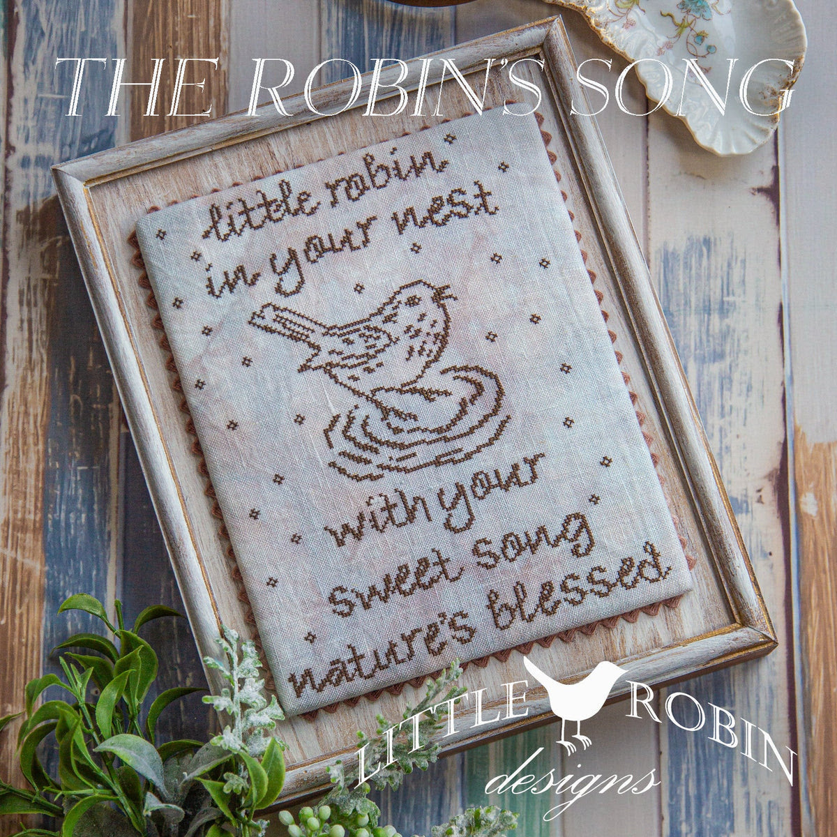 Pre-Order - The Robin&#39;s Song Cross Stitch by Little Robin Designs - Paper Pattern