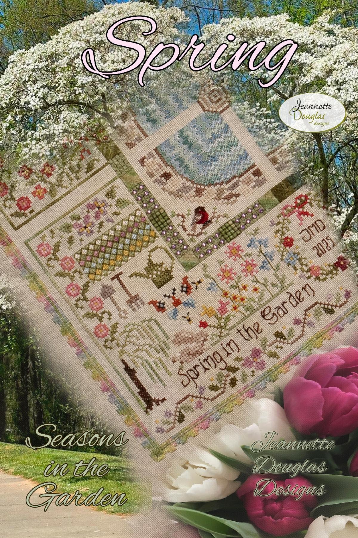 Seasons in the Garden: Spring Cross Stitch by Jeannette Douglas Designs - Paper Pattern