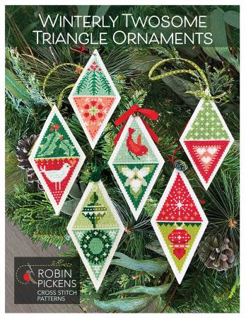 Winterly Twosome Triangle Ornaments by Robin Pickens - Paper Pattern