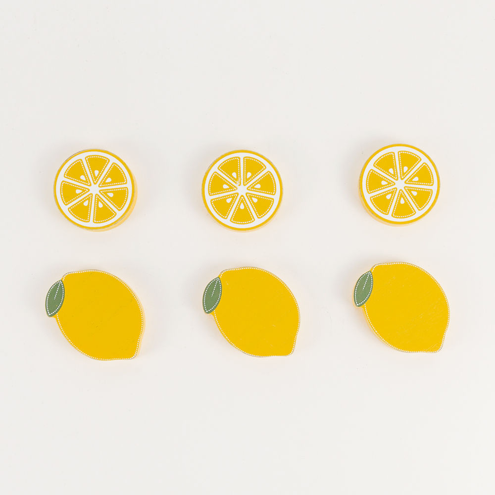 Lemons | Stars &amp; Stripes Collection | 2x2x.25 wood shapes set of six 45034