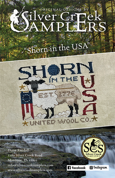 Shorn in the USA Cross Stitch by Silver Creek Samplers - Paper Pattern