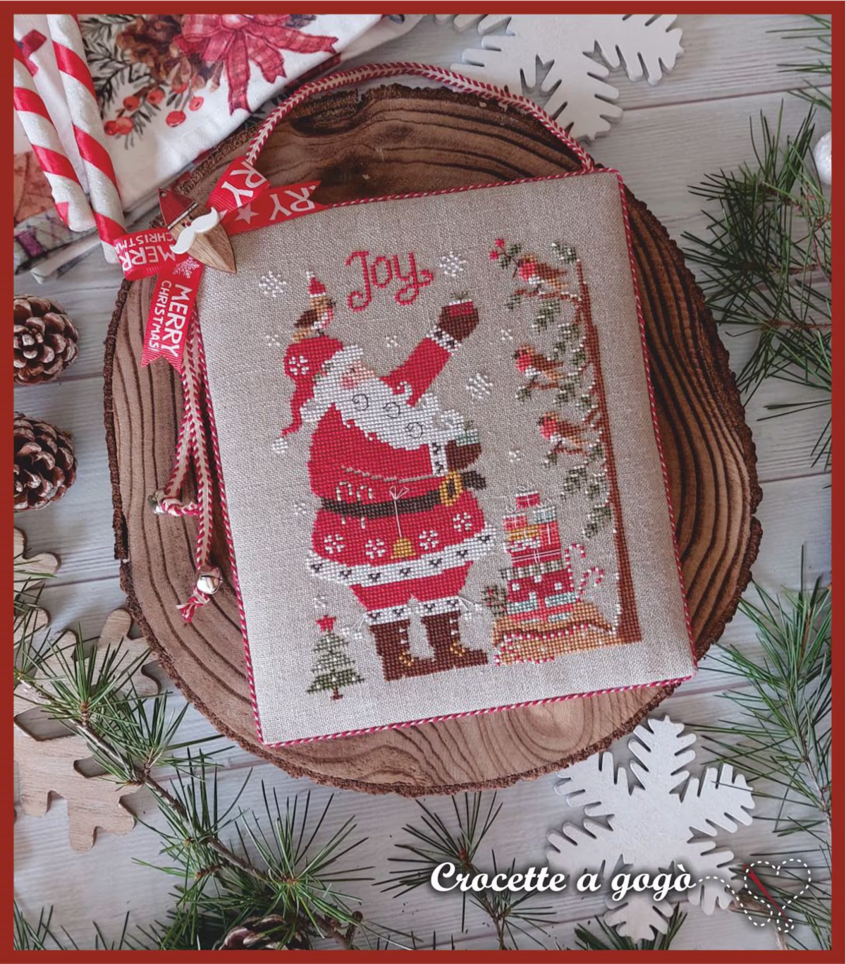 Santa Claus 2022 Cross Stitch by Crocette A Gogò - Paper Pattern