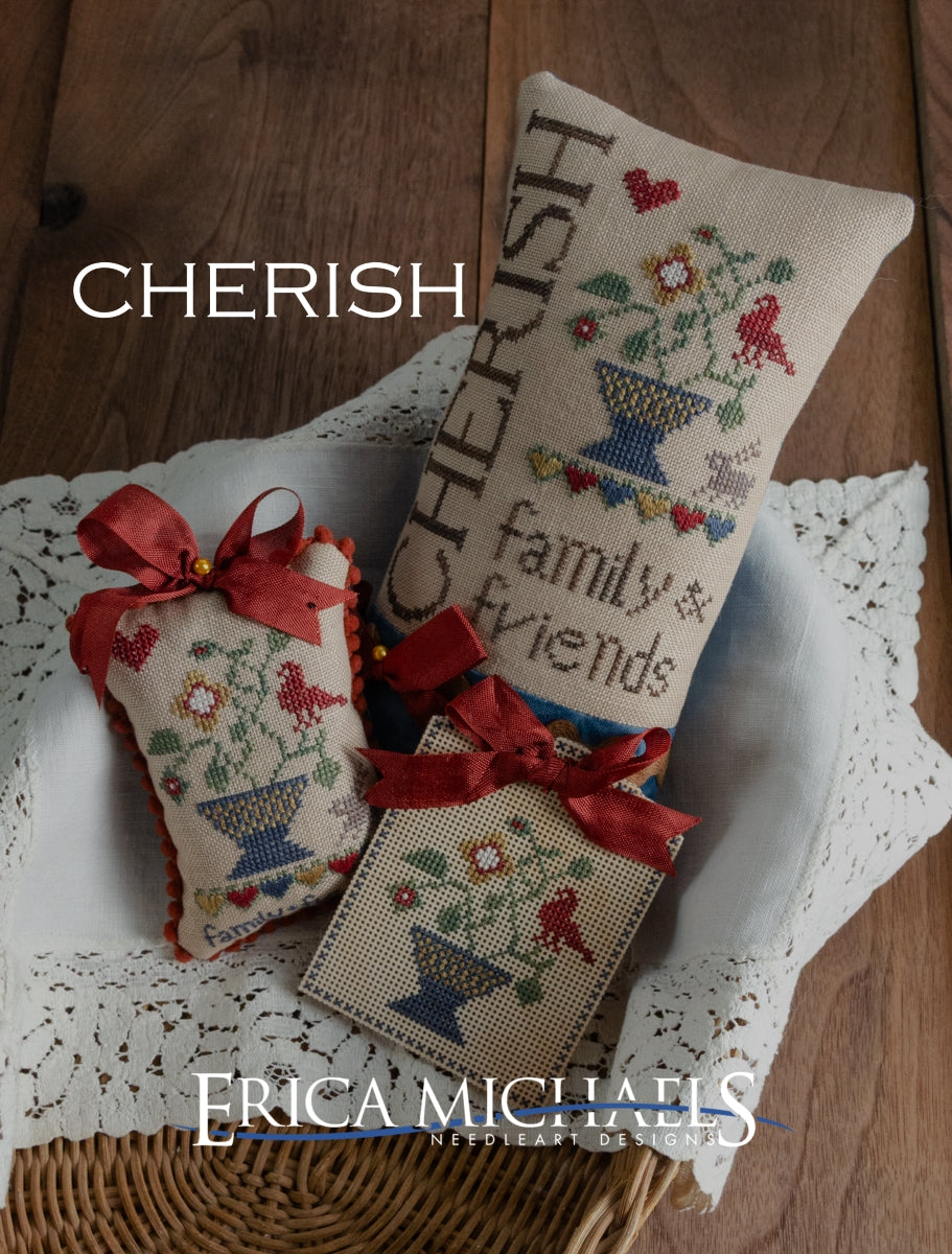 Cherish Cross Stitch by Erica Michaels - Paper Pattern