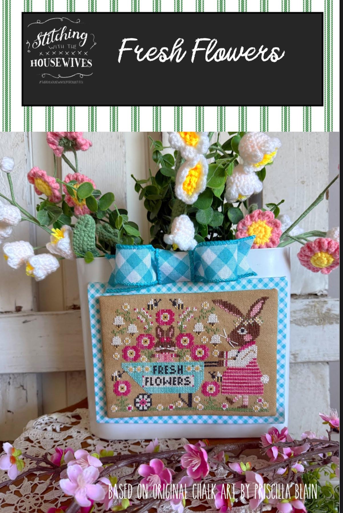 Fresh Flowers Cross Stitch by Stitching with the Housewives - Paper Pattern