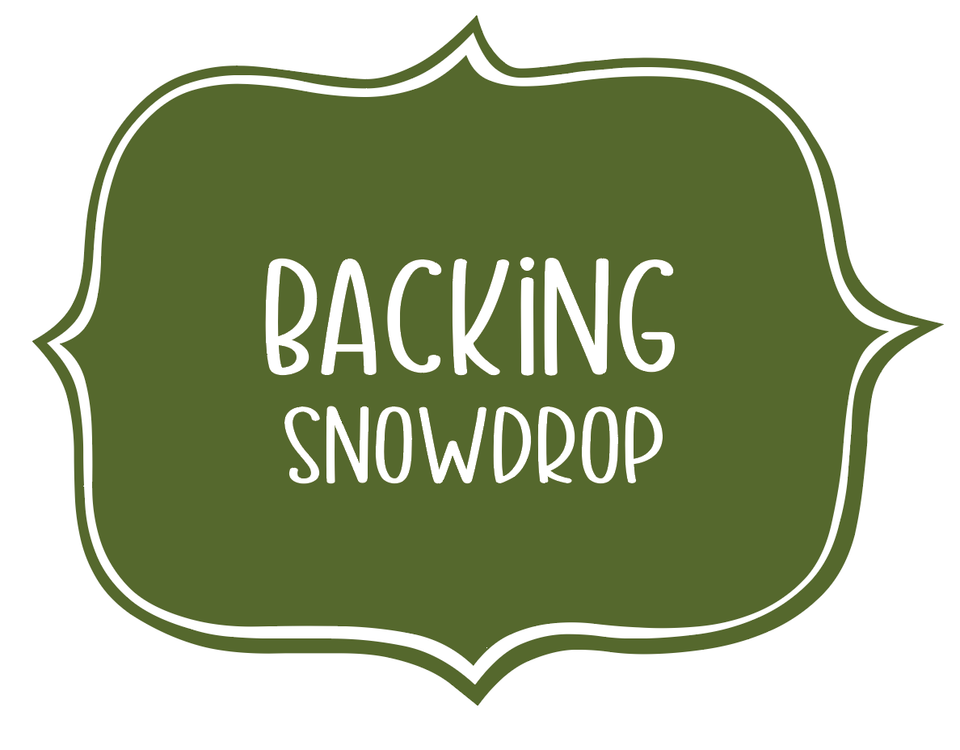 Snowdrop Backing ONLY