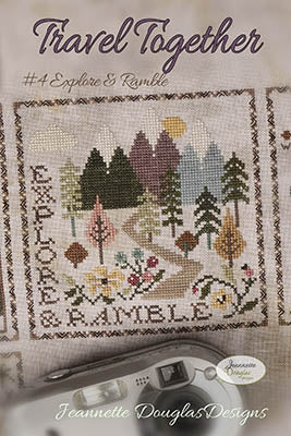 Travel Together #4: Explore &amp; Ramble Cross Stitch by Jeannette Douglas Designs - Paper Pattern