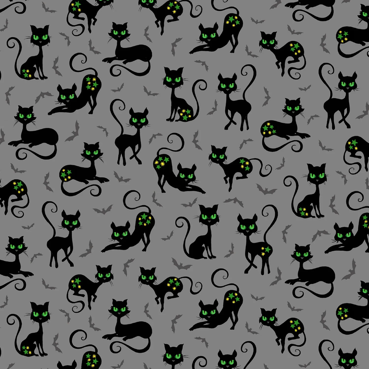 Trick or Treat | CX10331 | Black Cat Crossing - Gray