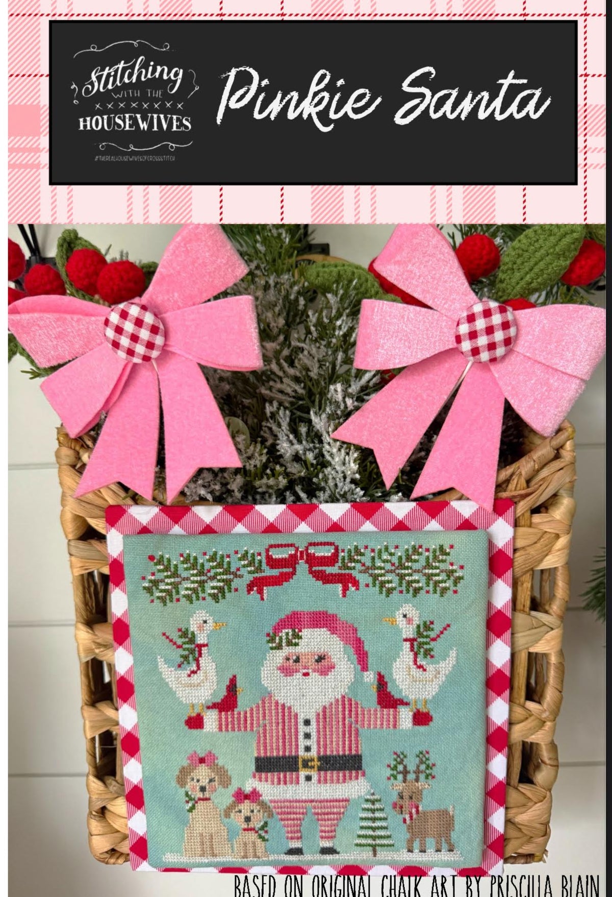 Pinkie Santa Cross Stitch by Stitching with Housewives - Paper Pattern