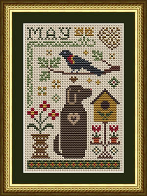 May Dog Cross Stitch by Happiness is Heartmade - Paper Pattern