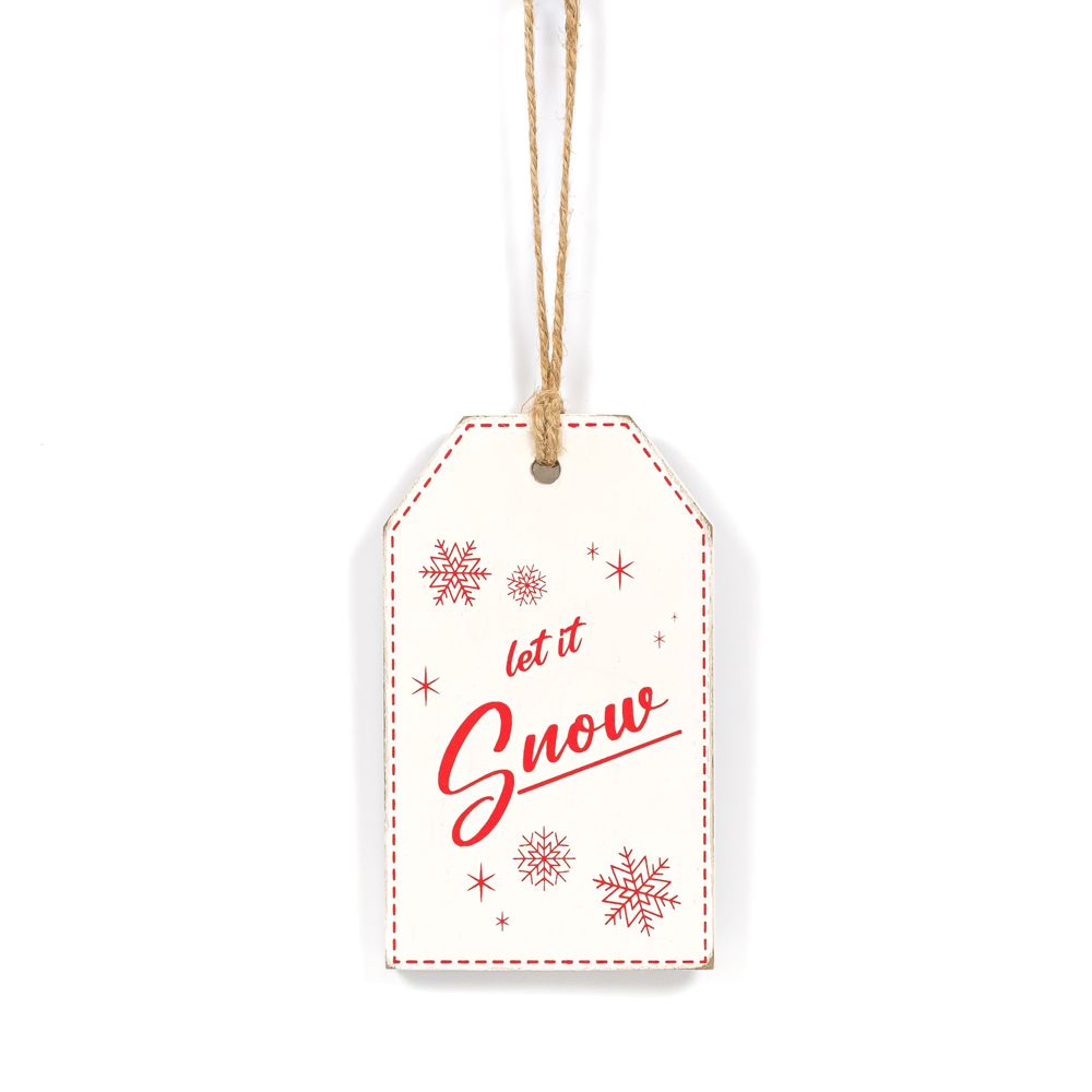 Snow/Snowman | Candy Cane Lane Collection | 3x5x.5 reversible wood tag | 71241
