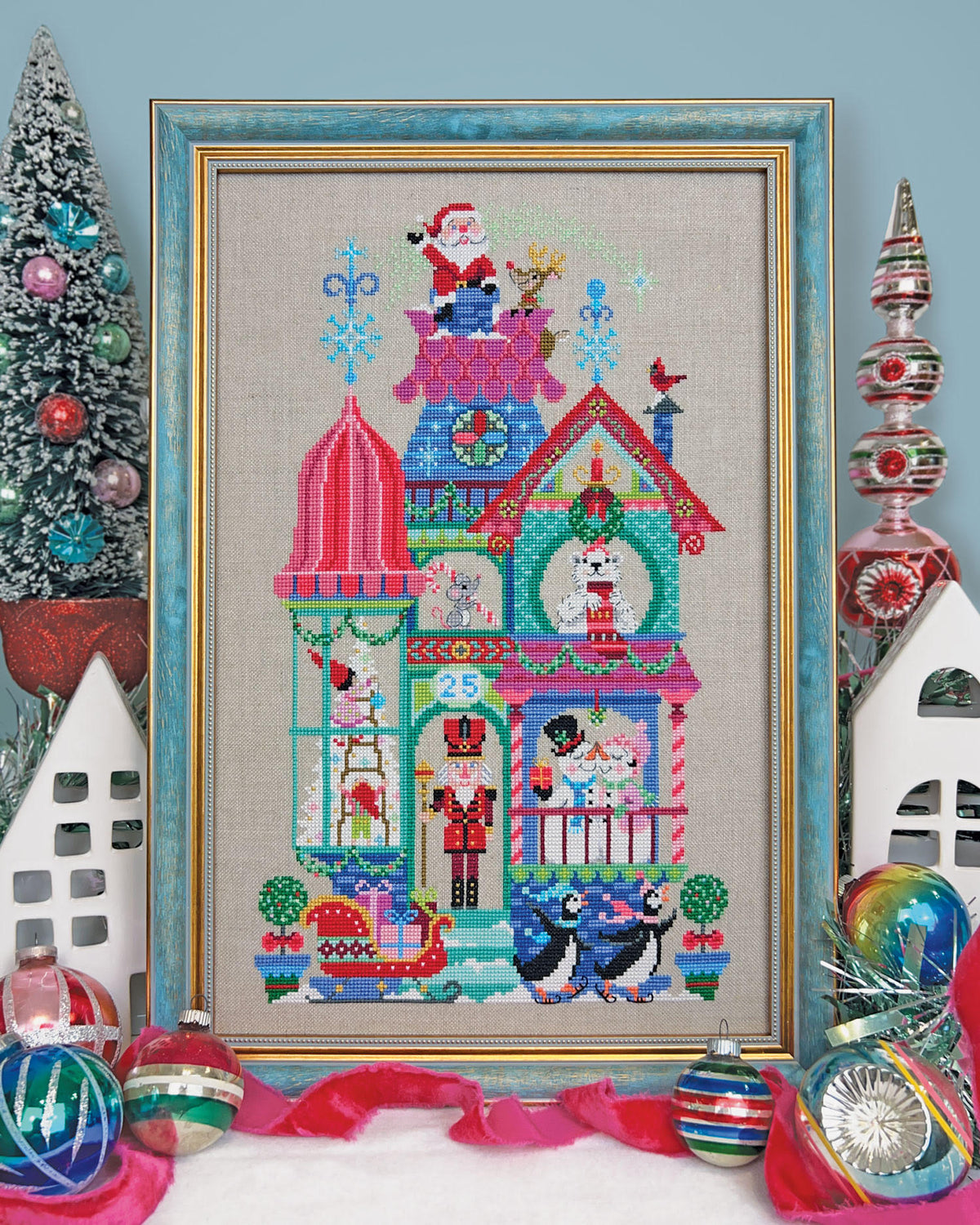 PRE-ORDER - Holiday House Cross Stitch by Satsuma Street - Paper Pattern