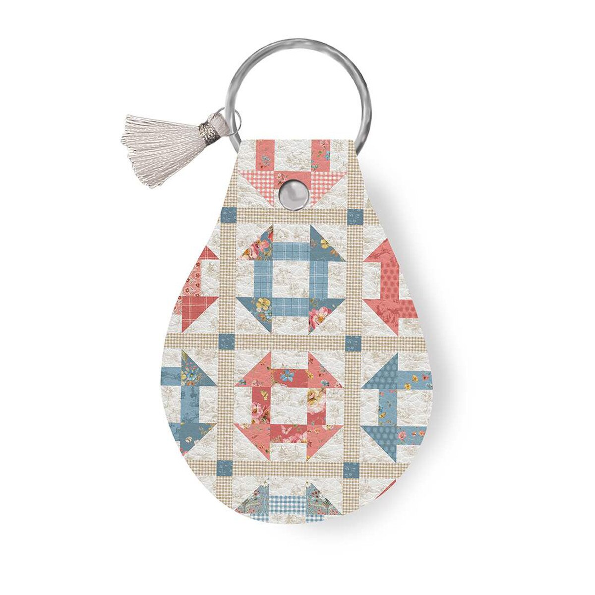 Leather Circle Keychain