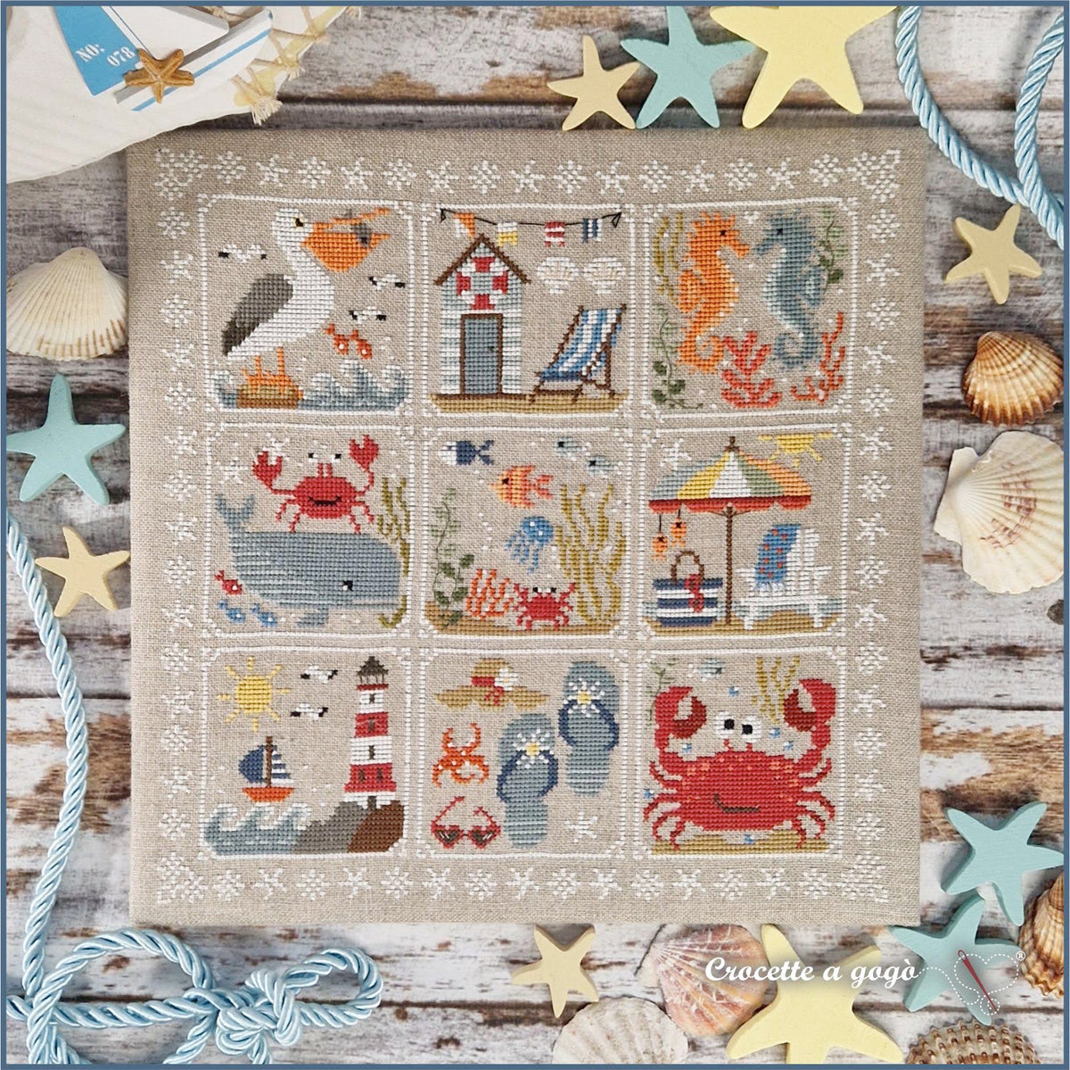 Sea & Sand Diary Cross Stitch by Crocette A Gogò - Paper Pattern
