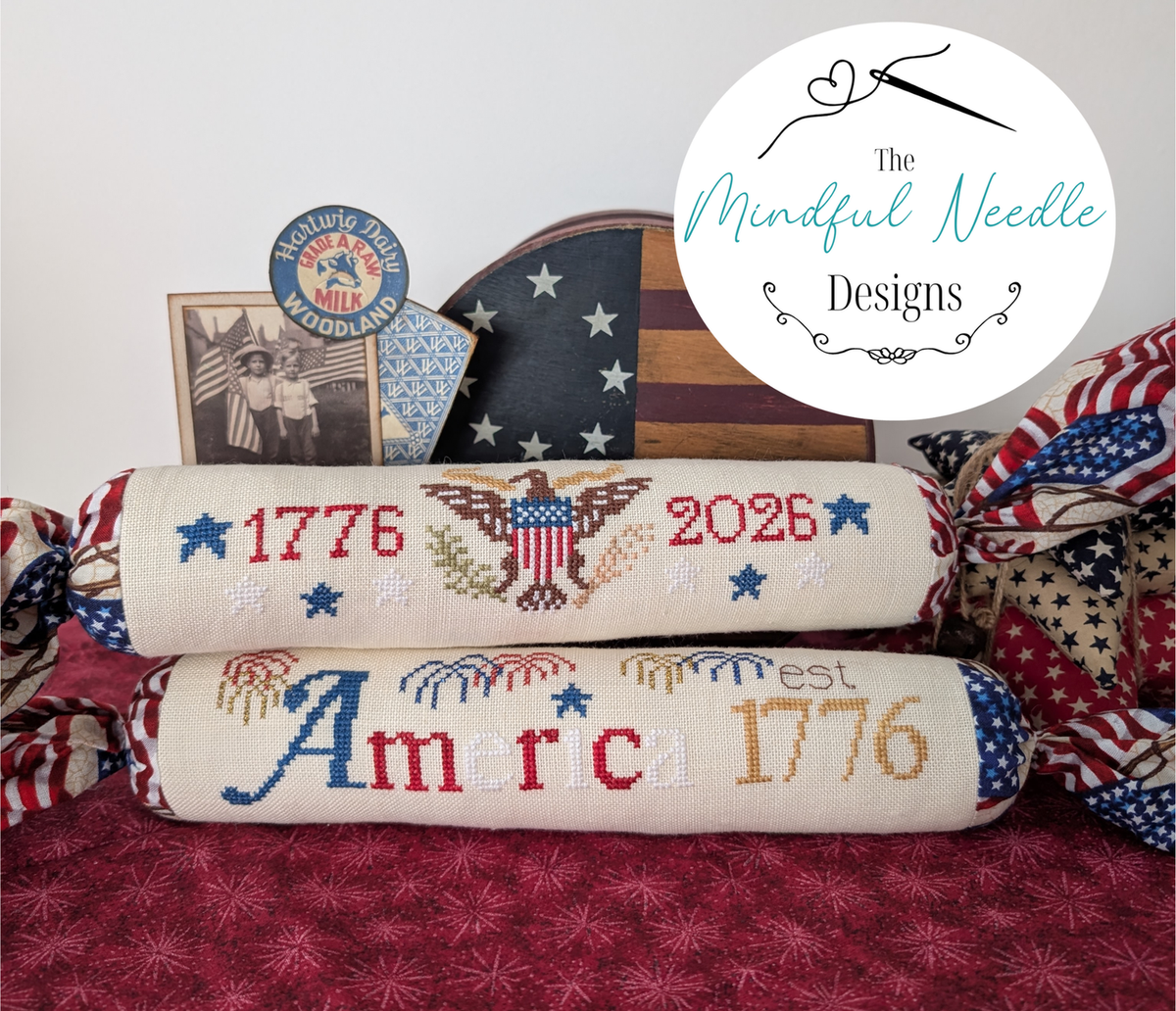 PRE-ORDER - Patriotic Crackers Cross Stitch by The Mindful Needle Designs - Paper Pattern