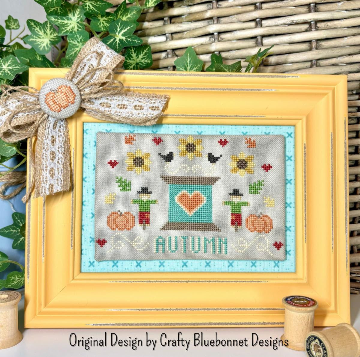 Autumn Love Cross Stitch by Crafty Bluebonnet Designs - Paper Pattern
