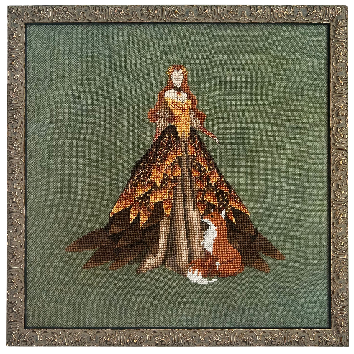 Maiden of Autumn Cross Stitch by The Fabled Hollow - Paper Pattern