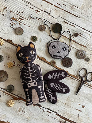 Animal Crackers Series: Bones Cross Stitch by Stacy Nash Designs - Paper Pattern