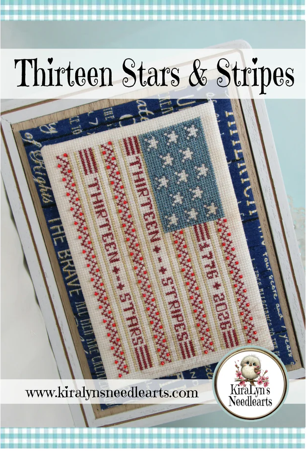 The Thirteen Stars and Stripes  Cross Stitch by KiraLyn's Needlearts - Paper Pattern