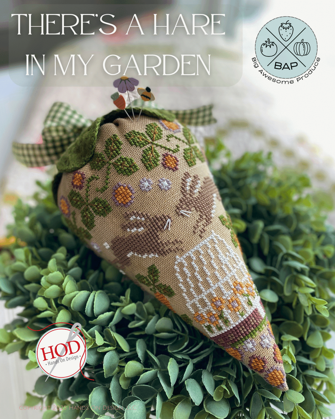 Pre-Order - There’s a Hare in My Garden Cross Stitch by Hands On Design - Paper Pattern