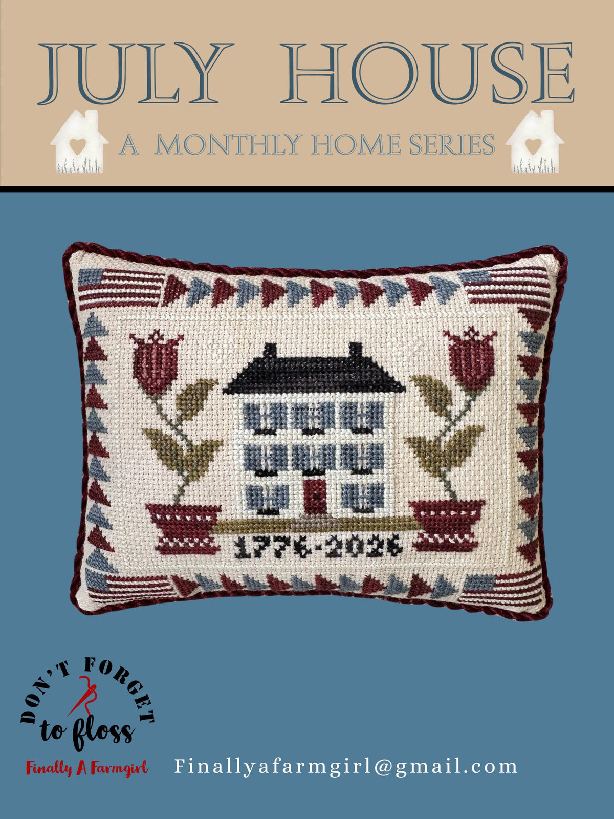 July House Cross Stitch by Finally A Farmgirl - Paper Pattern