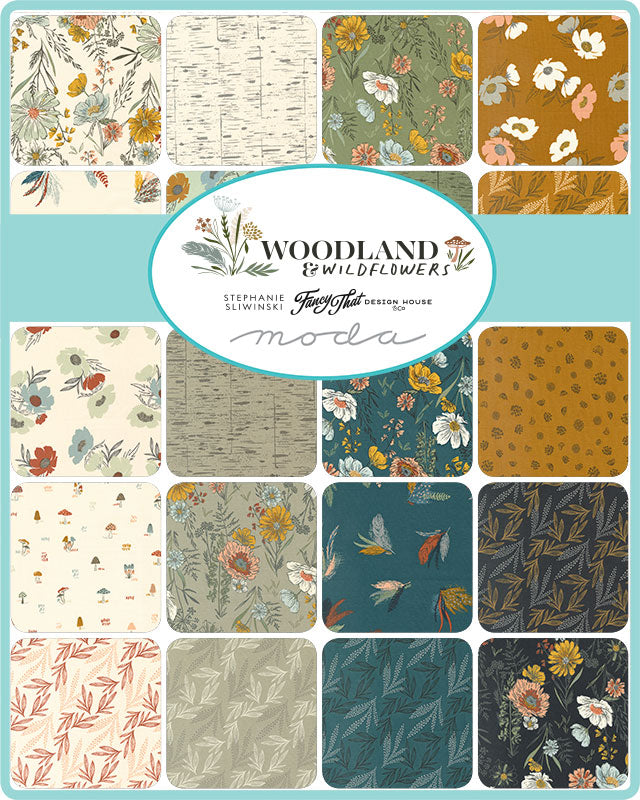 Woodland & Wildflowers Fat Quarter Bundle by Fancy That Design House & Co. for Moda Fabrics