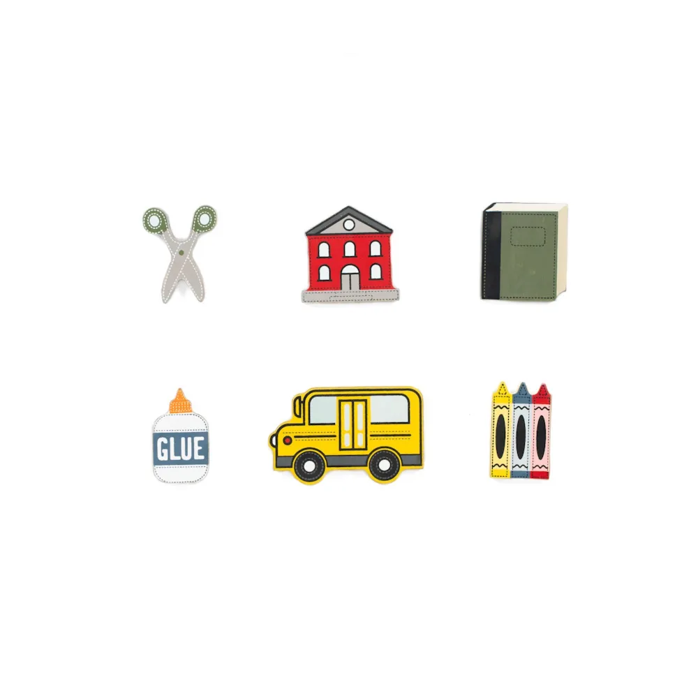 School | Letterboard Collection | 3x2x.25 wood shapes set of six | 15872