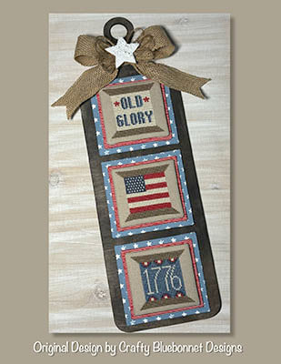 Patriotic Spool Trio Cross Stitch by Crafty Bluebonnet - Paper Pattern